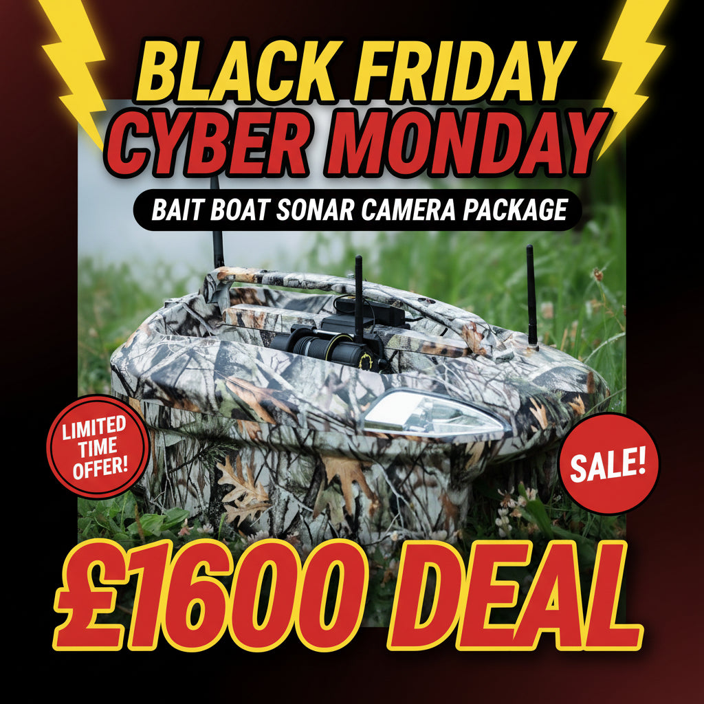 NDS Bait Boat Camo + Sonar + Connect Winch Cam + Samsung Tablet